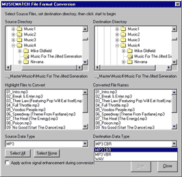 Convert Wave and MP3 