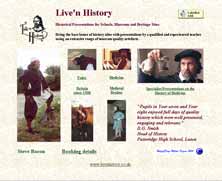 Live'n History New  Pages and Navigation